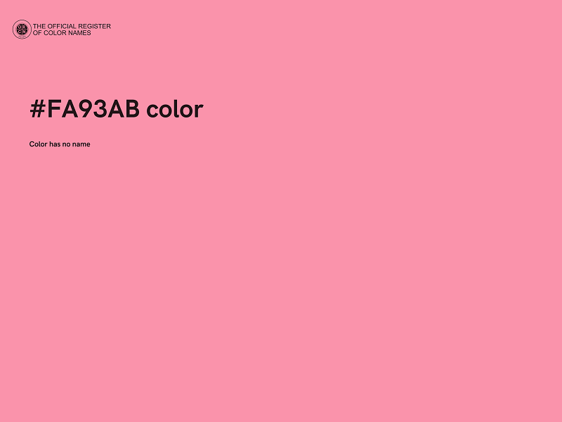 #FA93AB color image