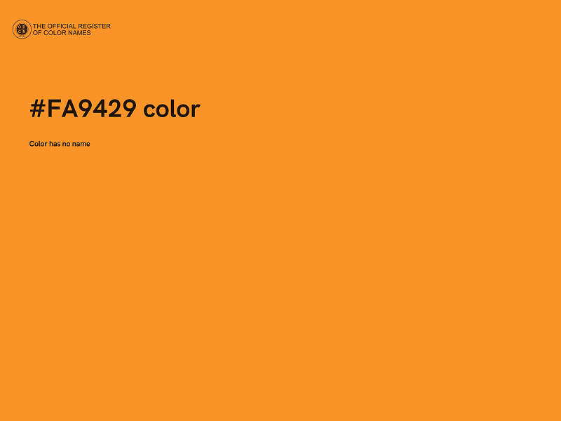 #FA9429 color image