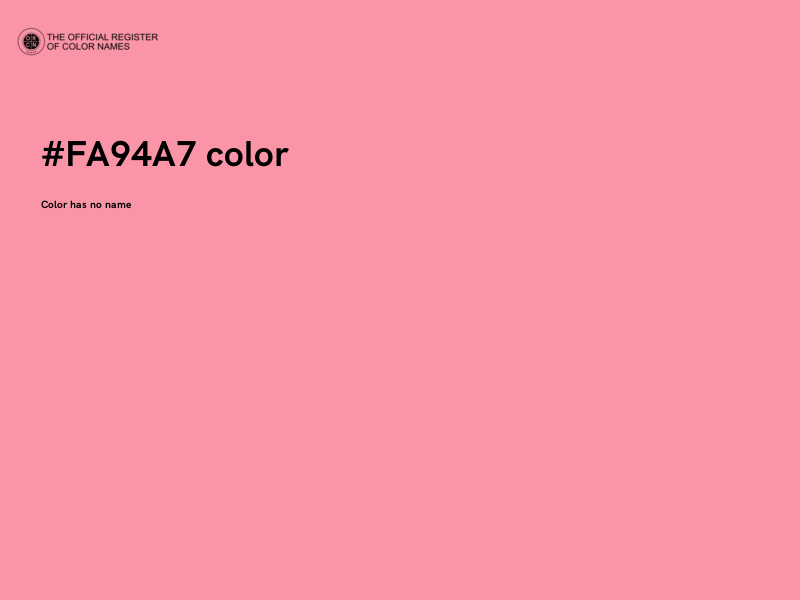 #FA94A7 color image