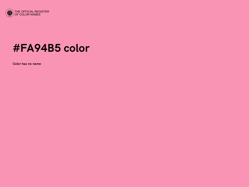 #FA94B5 color image