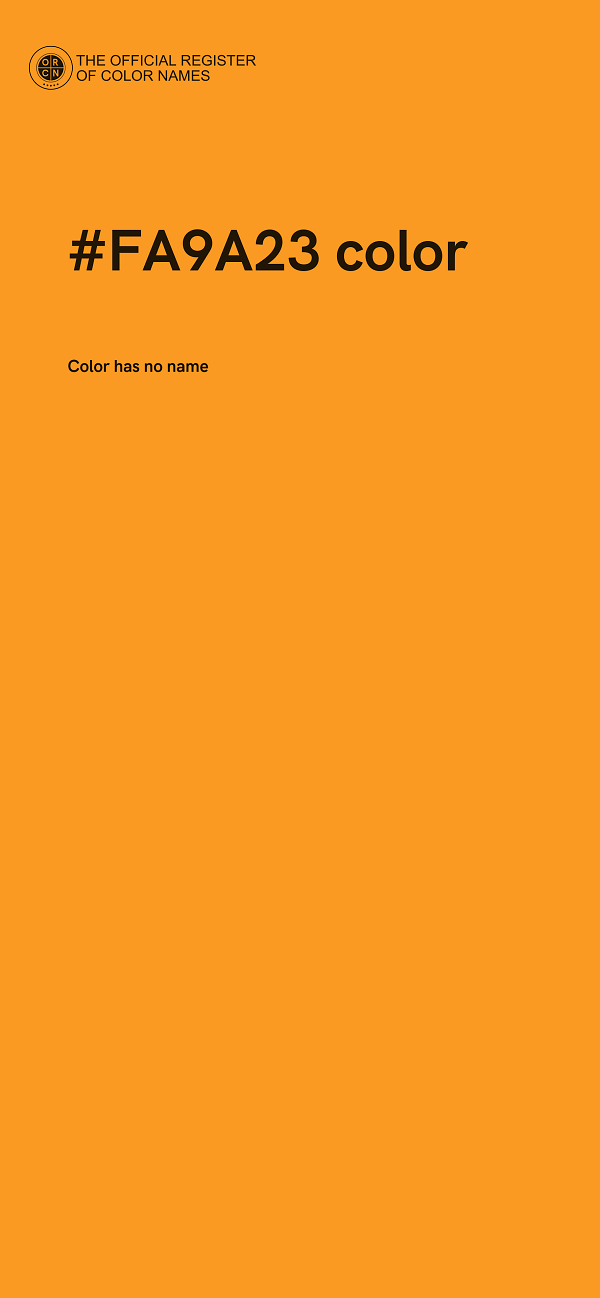 #FA9A23 color image