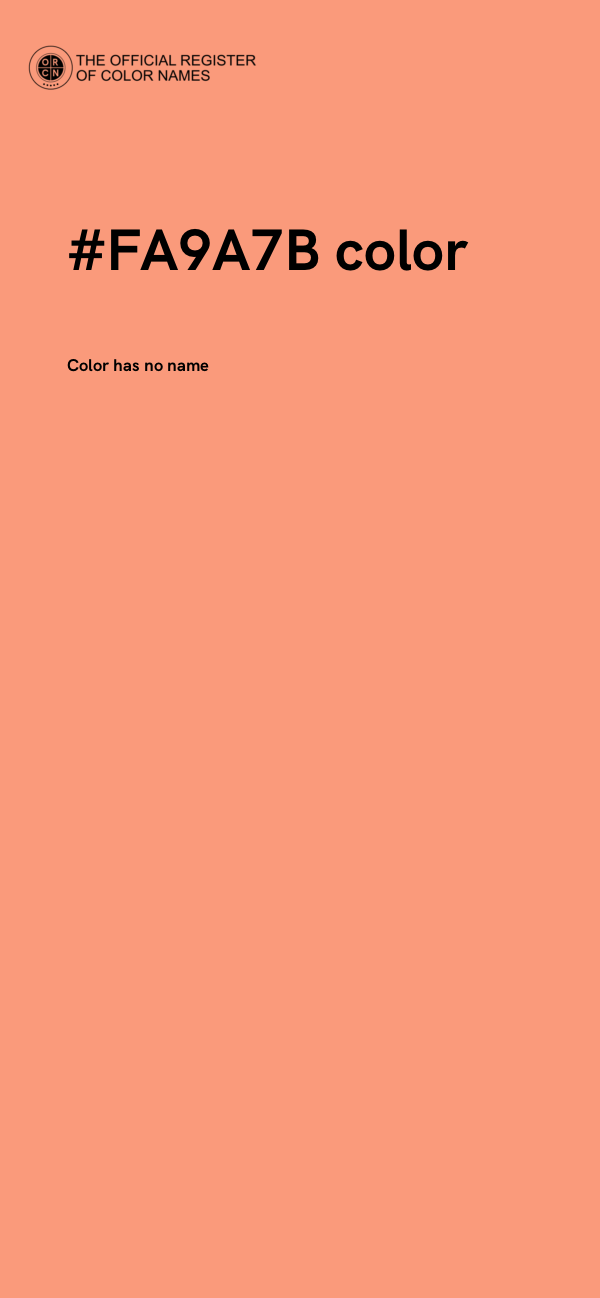 #FA9A7B color image
