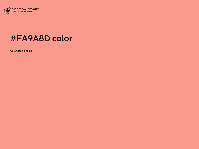 #FA9A8D color image