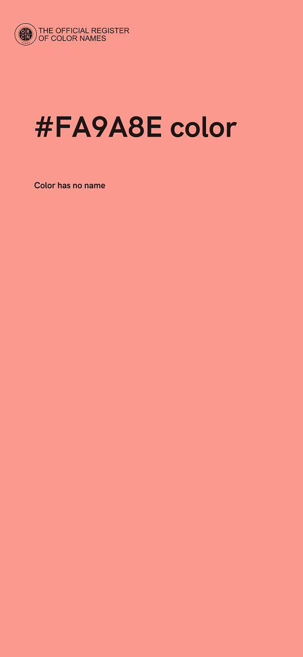 #FA9A8E color image