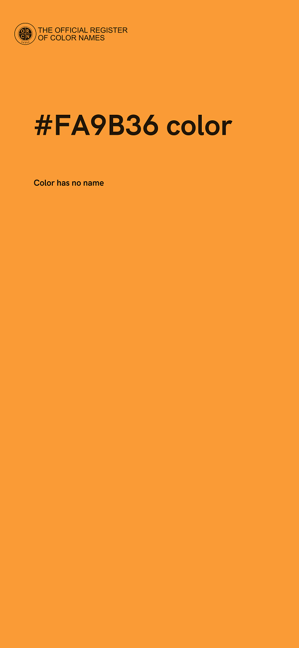 #FA9B36 color image