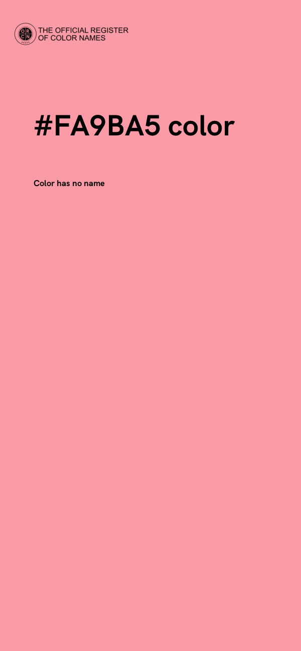 #FA9BA5 color image