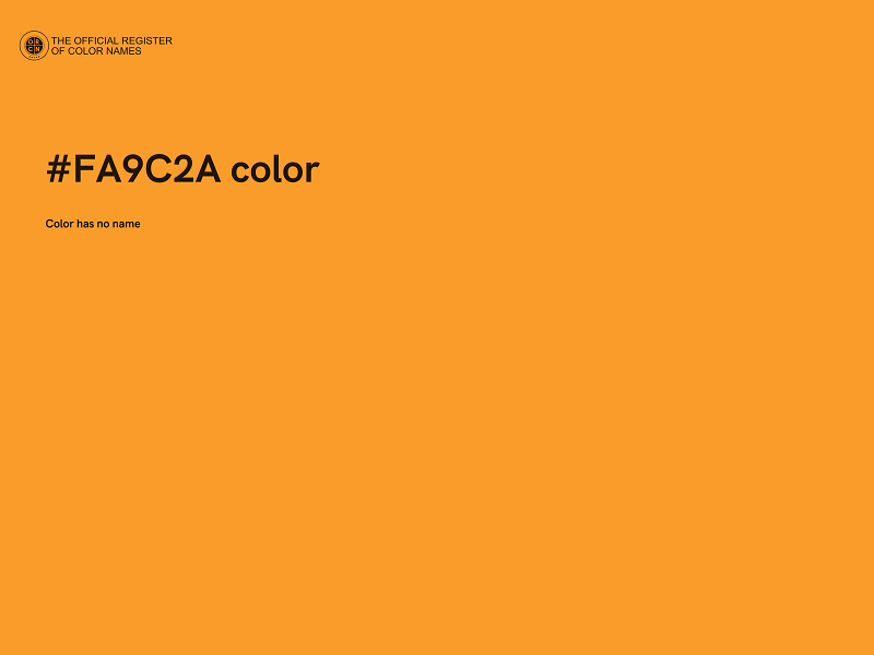 #FA9C2A color image