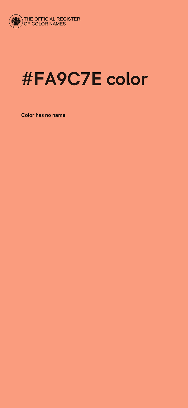 #FA9C7E color image