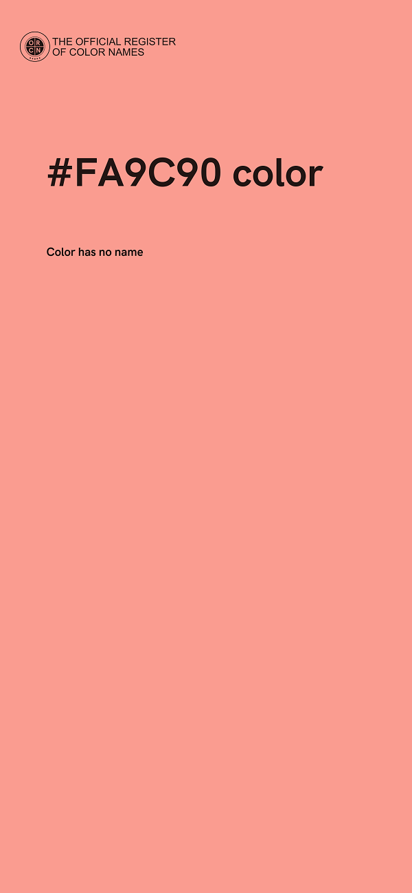 #FA9C90 color image
