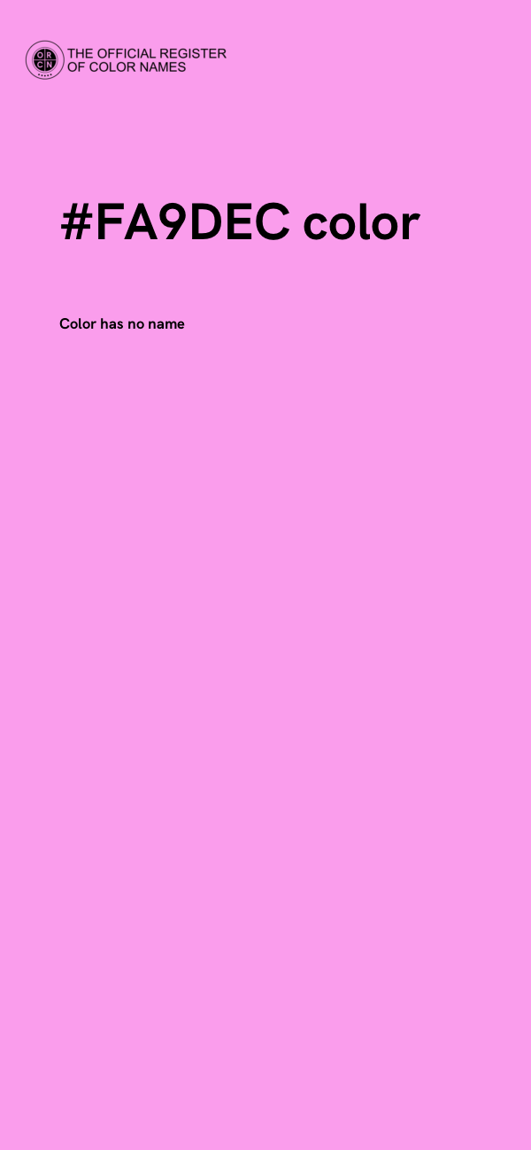 #FA9DEC color image