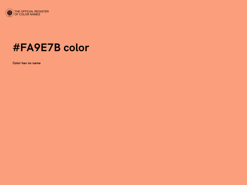 #FA9E7B color image