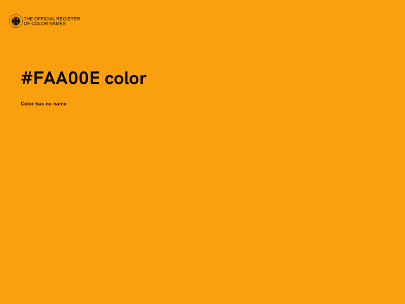#FAA00E color image