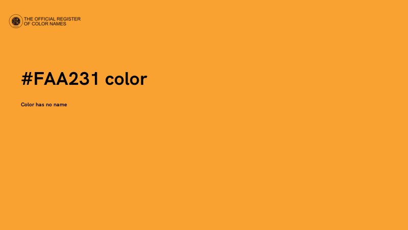 #FAA231 color image