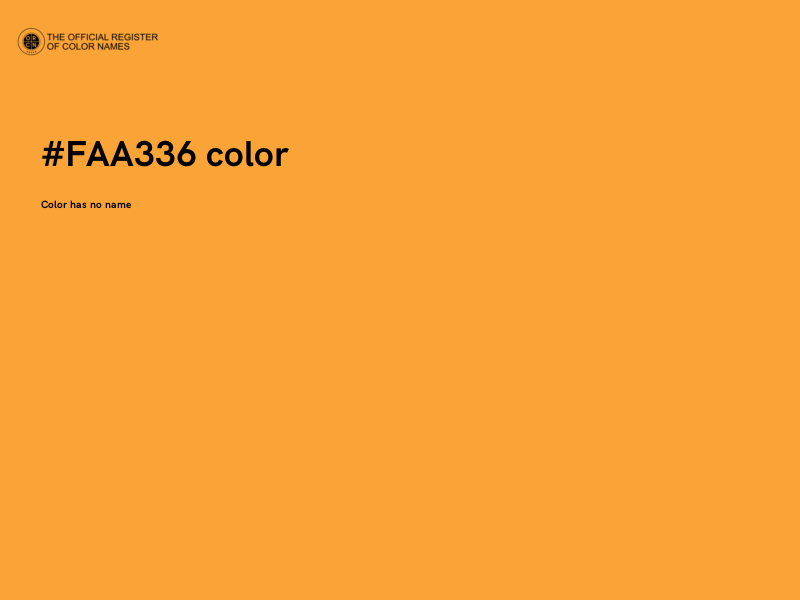 #FAA336 color image