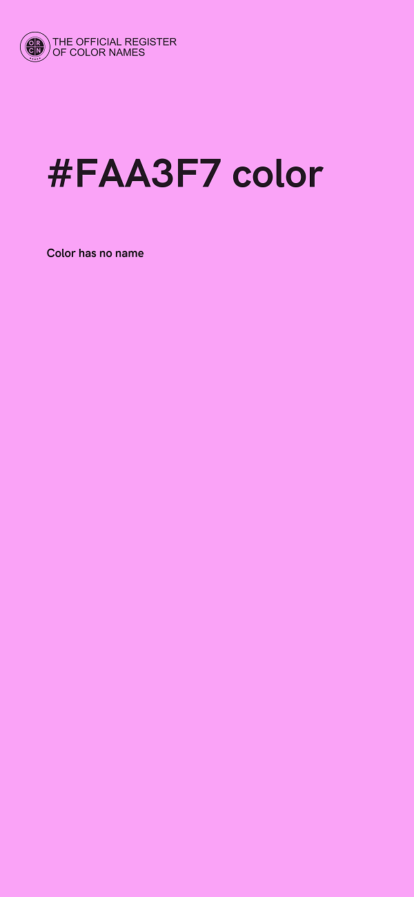 #FAA3F7 color image