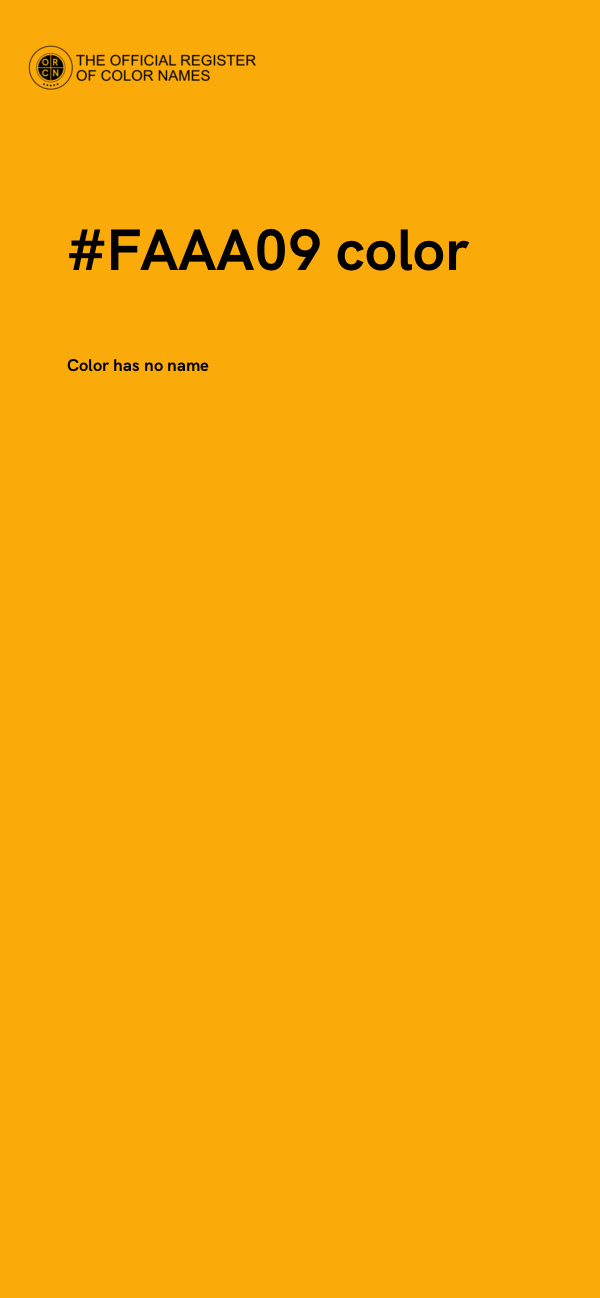#FAAA09 color image