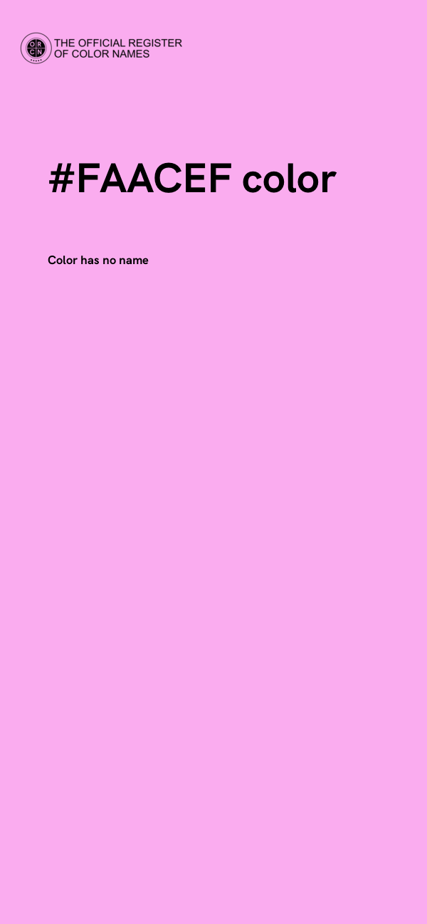 #FAACEF color image