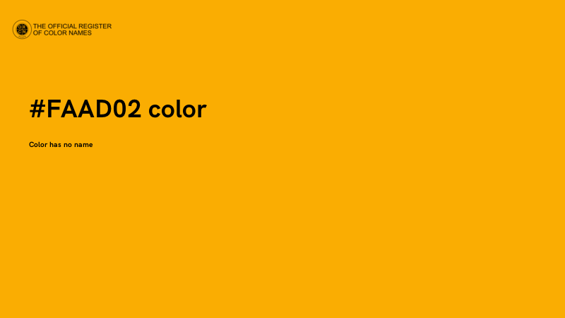 #FAAD02 color image