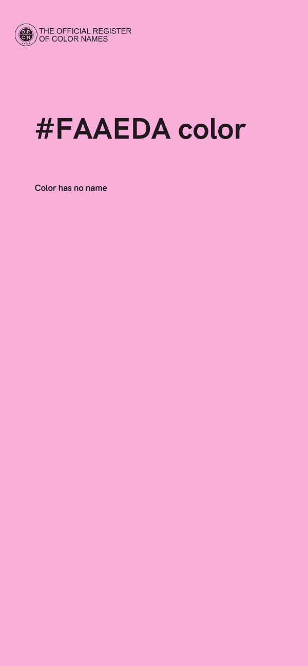 #FAAEDA color image