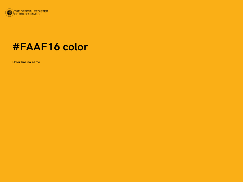 #FAAF16 color image