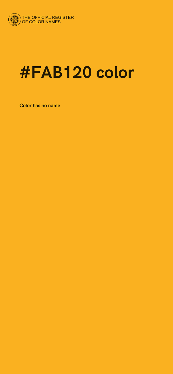 #FAB120 color image