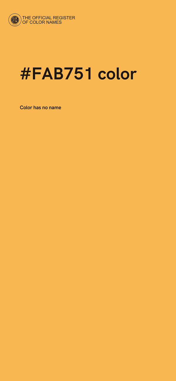#FAB751 color image