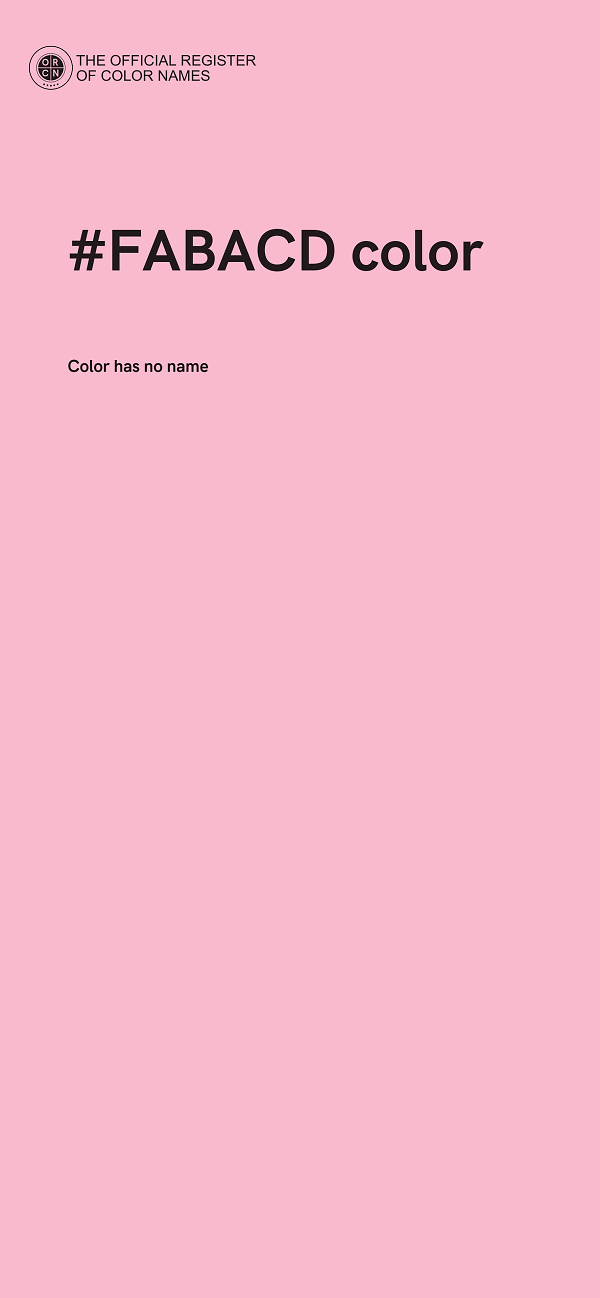 #FABACD color image