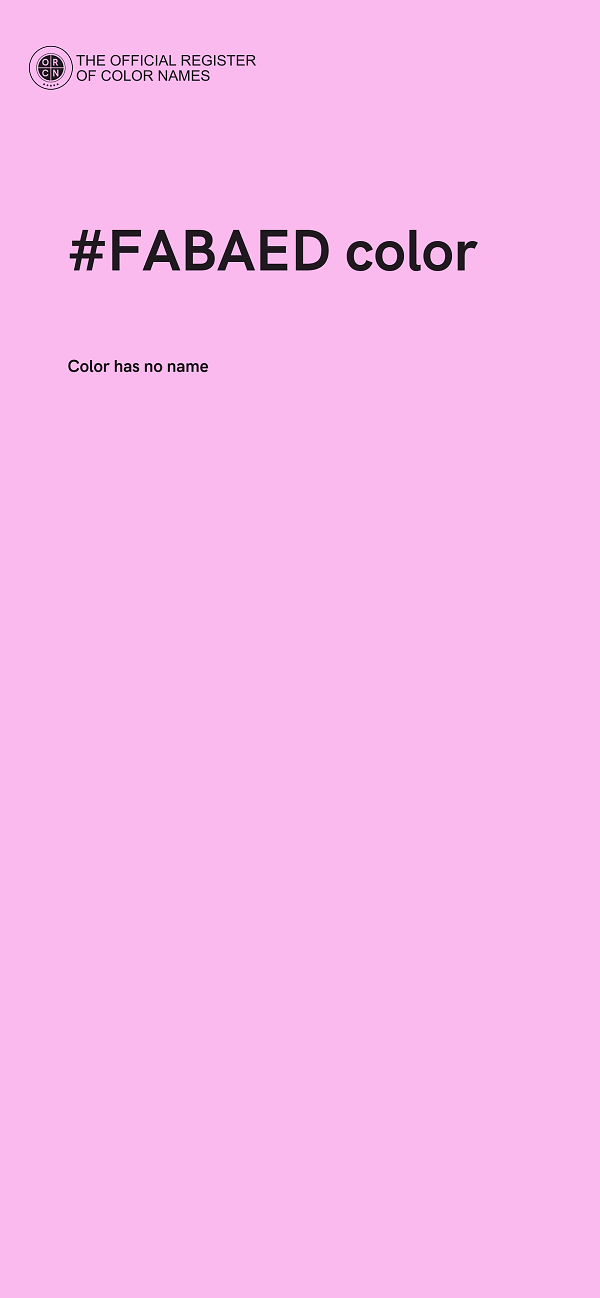 #FABAED color image
