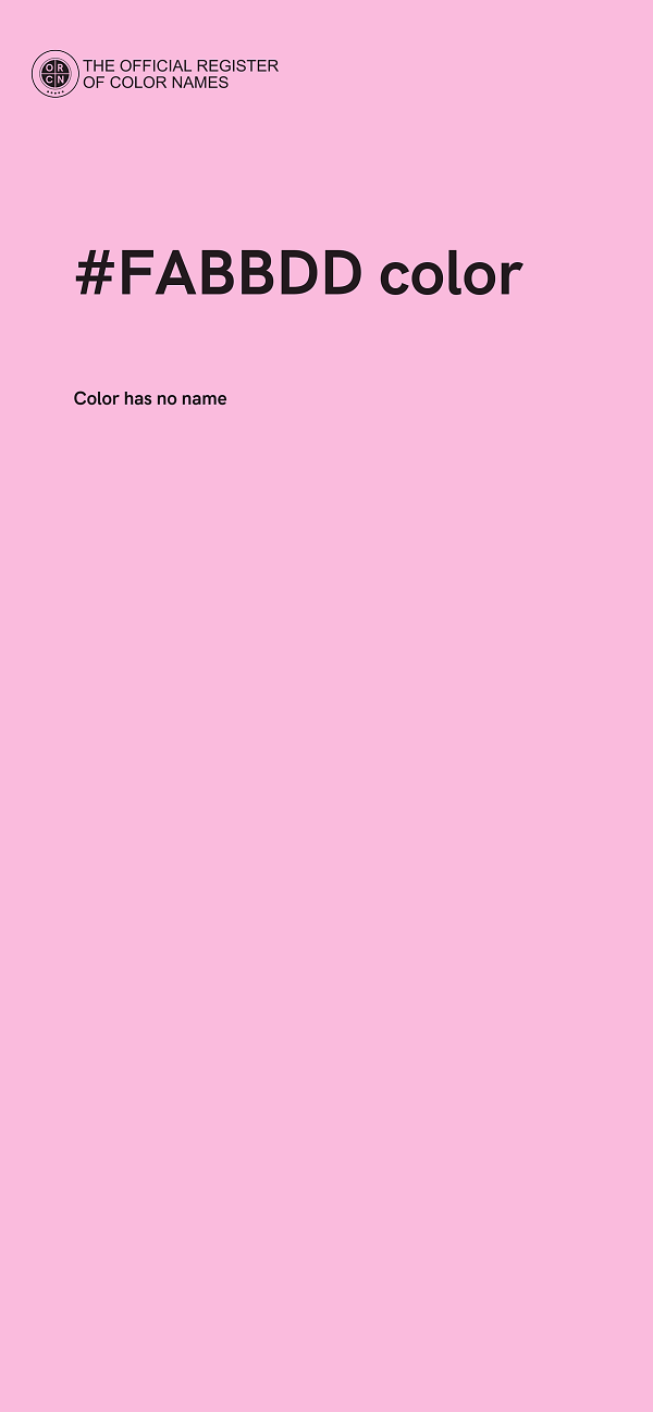 #FABBDD color image