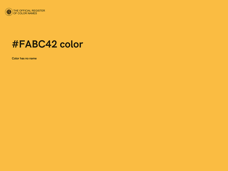 #FABC42 color image