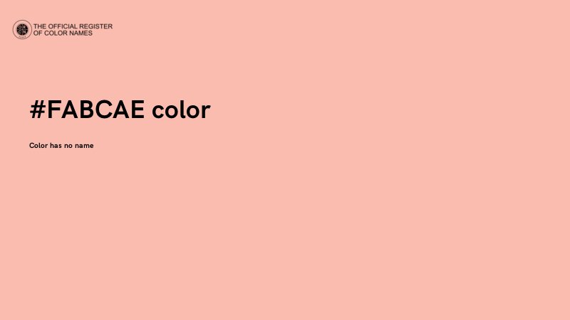 #FABCAE color image