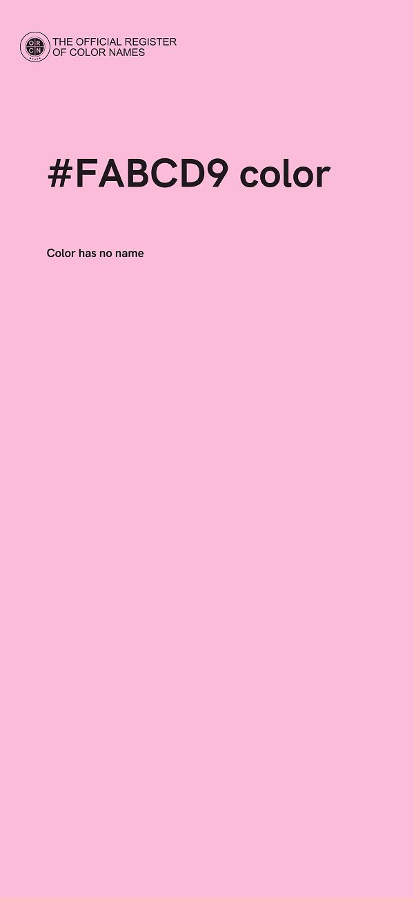 #FABCD9 color image