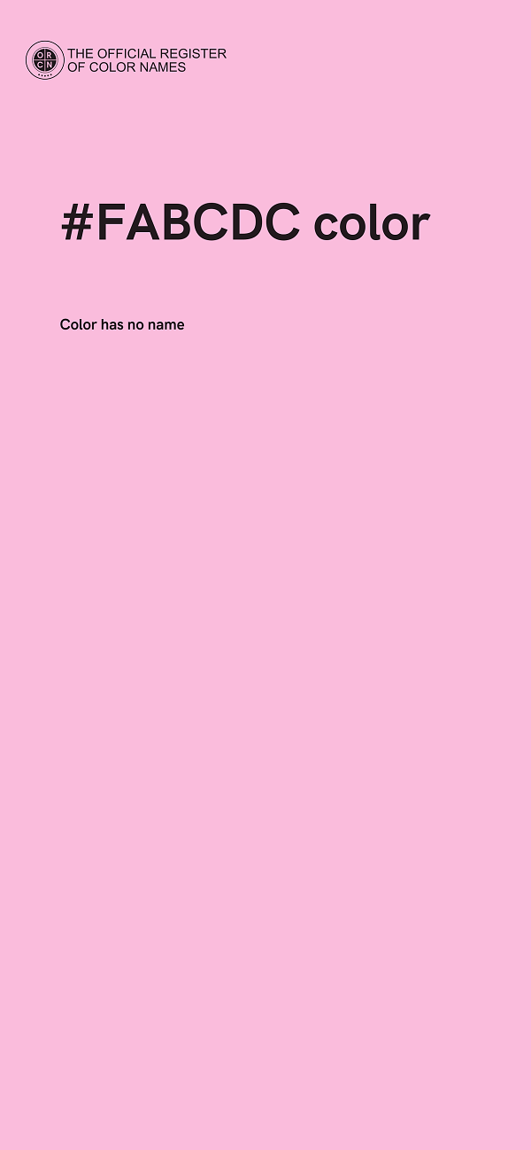 #FABCDC color image
