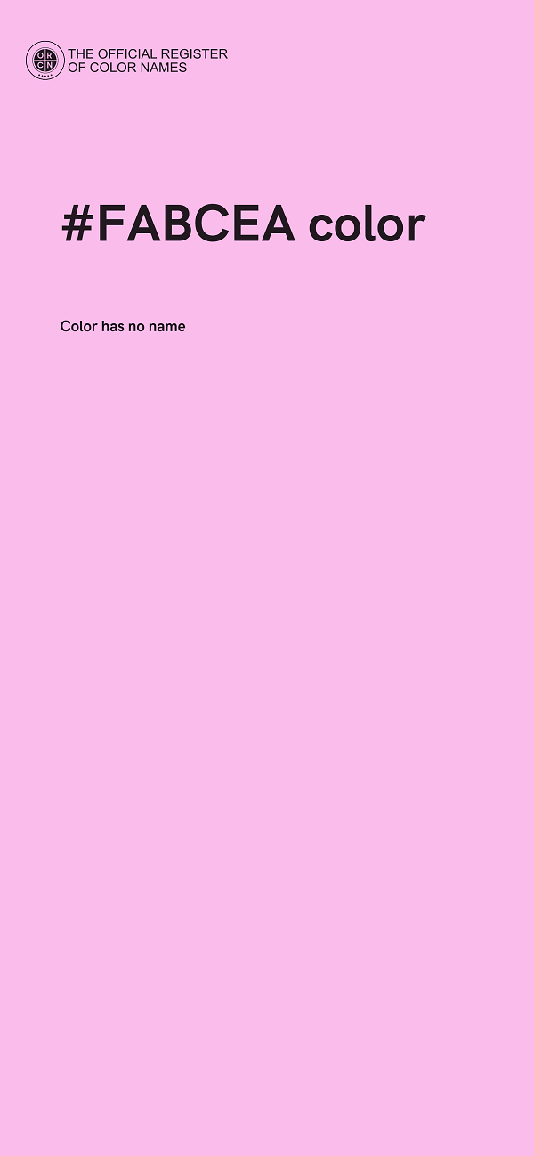 #FABCEA color image