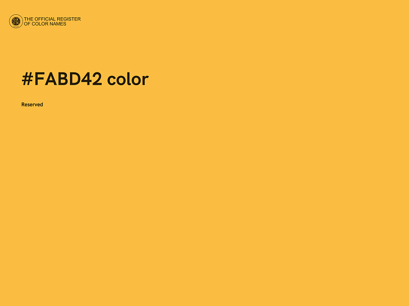 #FABD42 color image