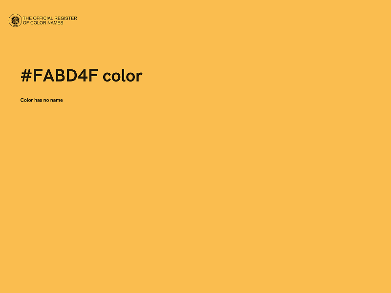 #FABD4F color image