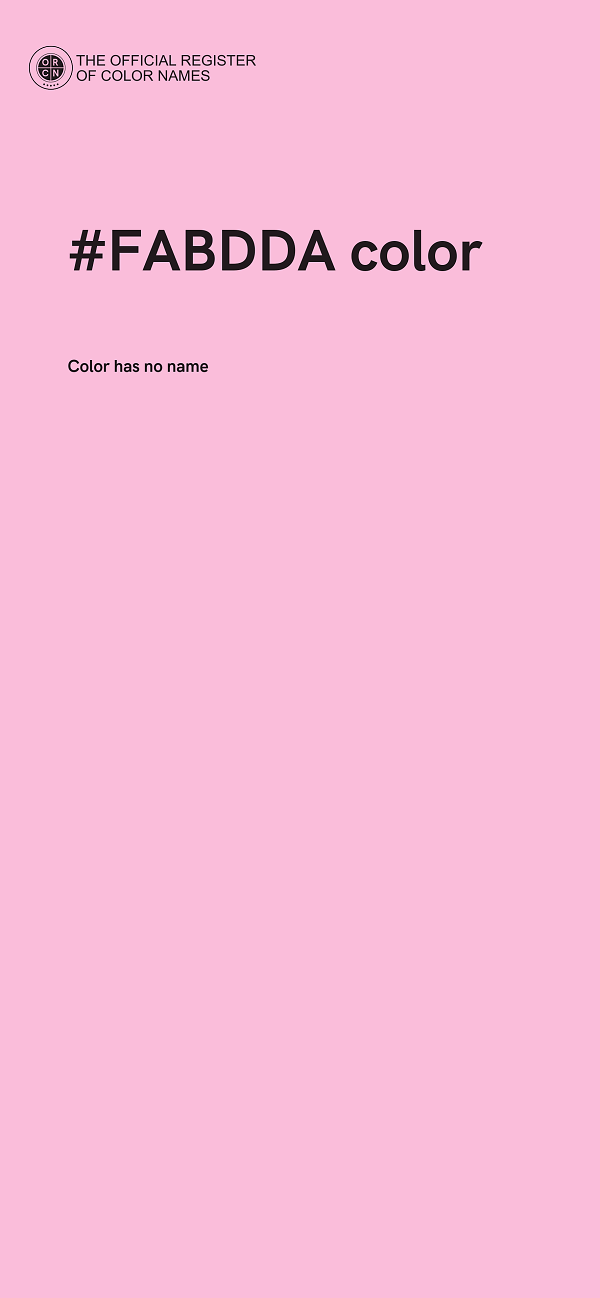 #FABDDA color image