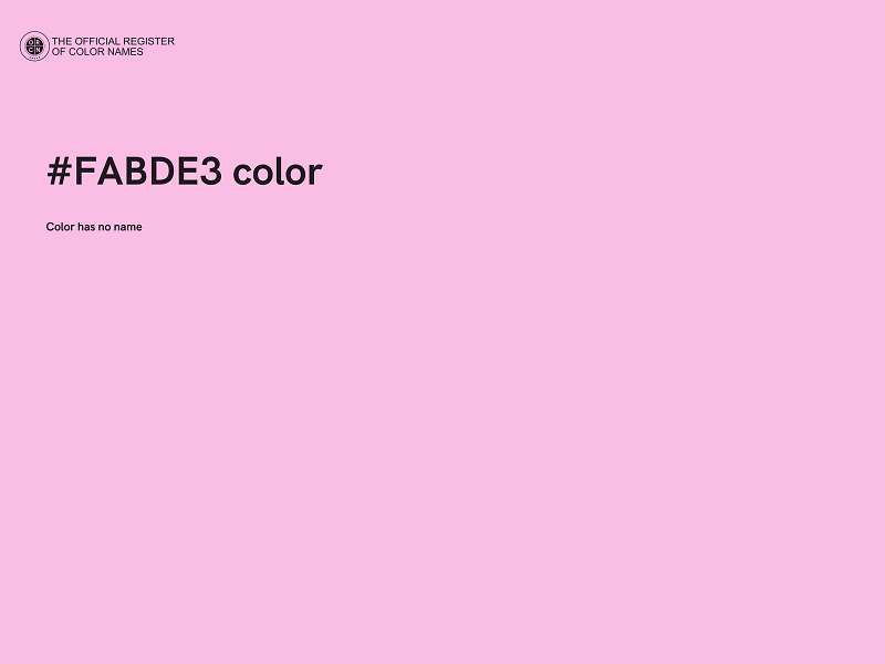 #FABDE3 color image