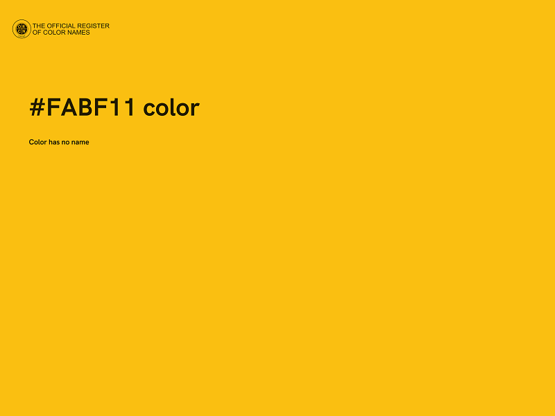 #FABF11 color image