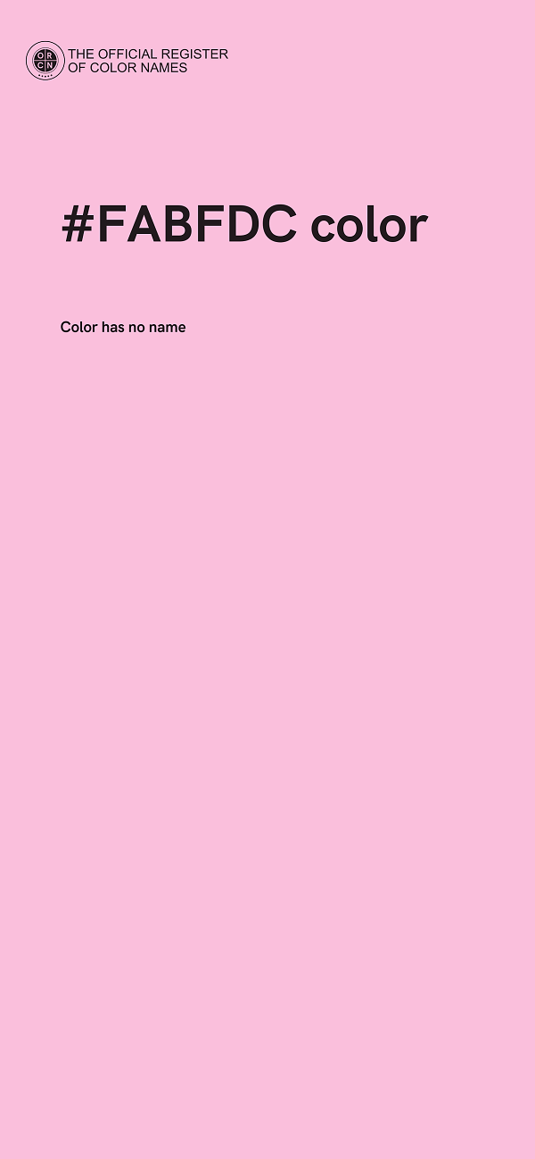 #FABFDC color image