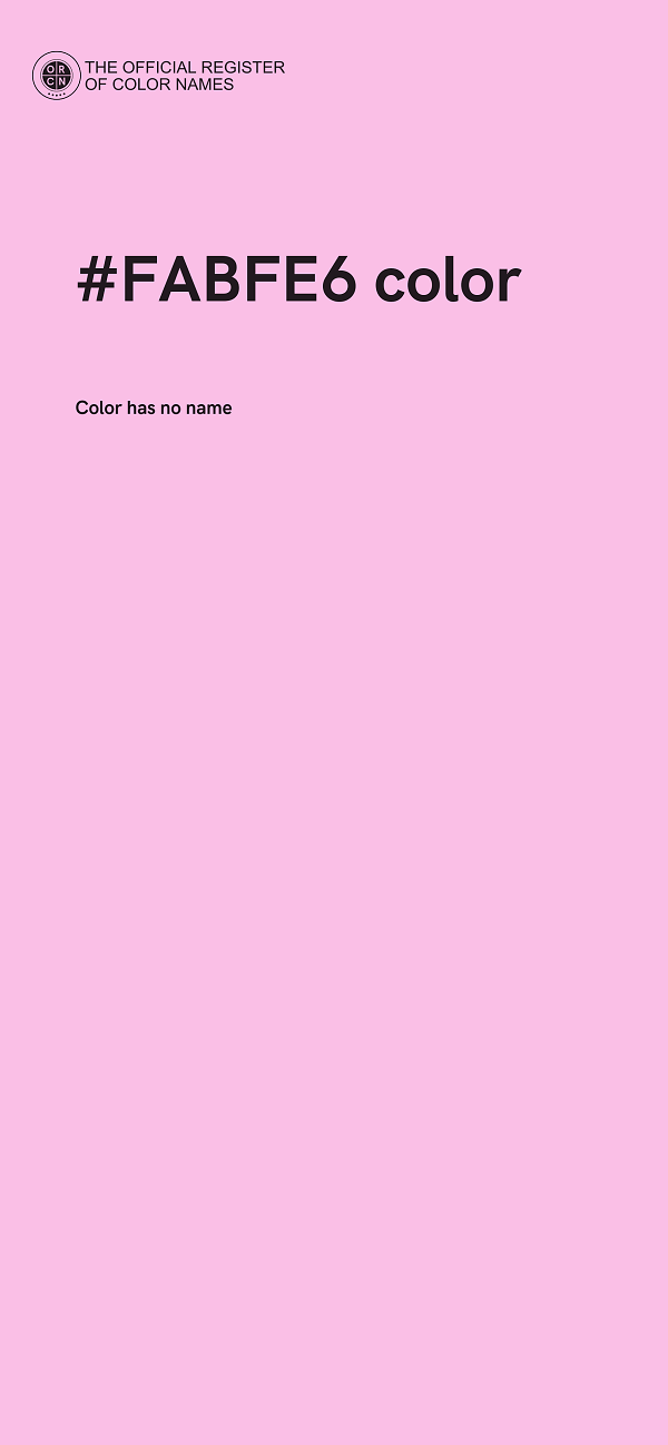 #FABFE6 color image