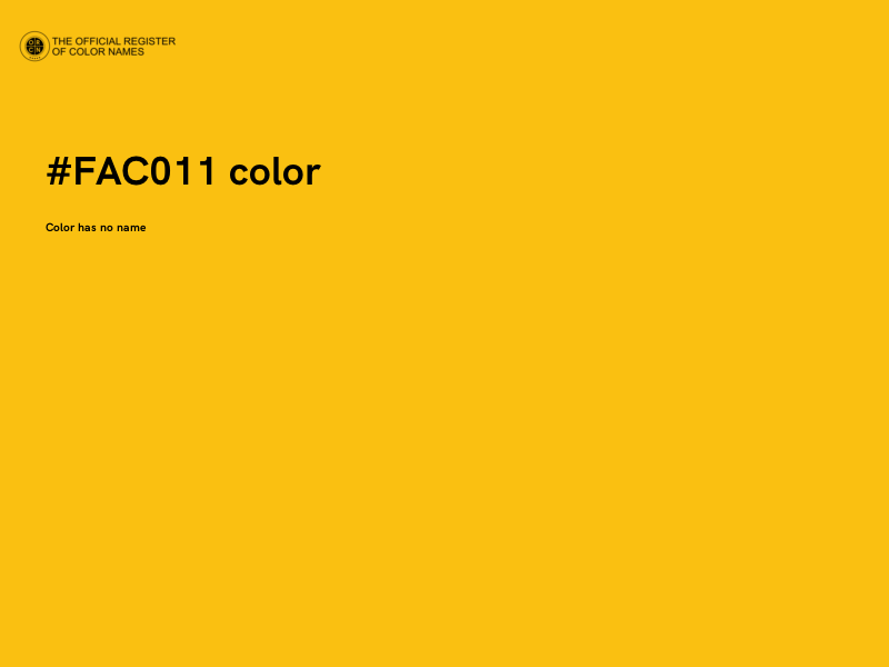 #FAC011 color image