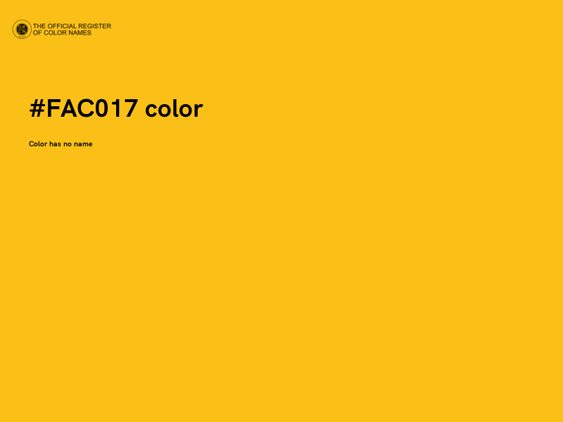 #FAC017 color image
