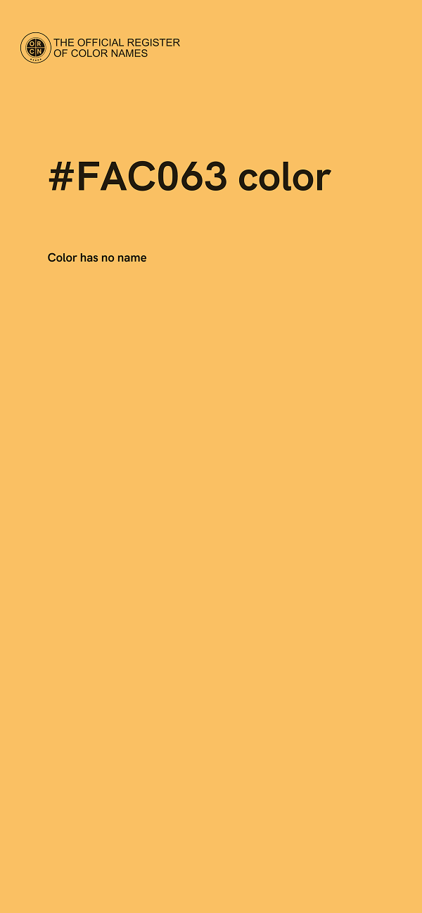 #FAC063 color image