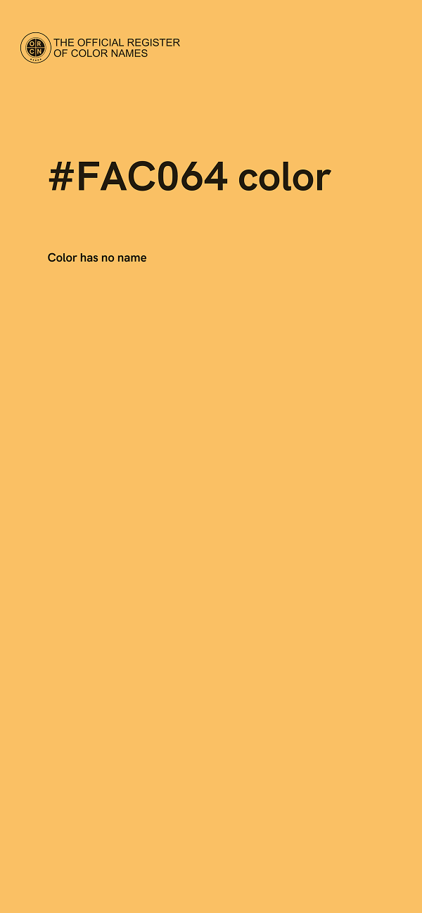 #FAC064 color image