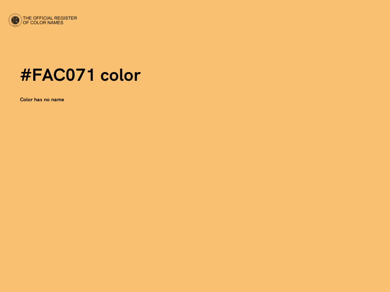 #FAC071 color image
