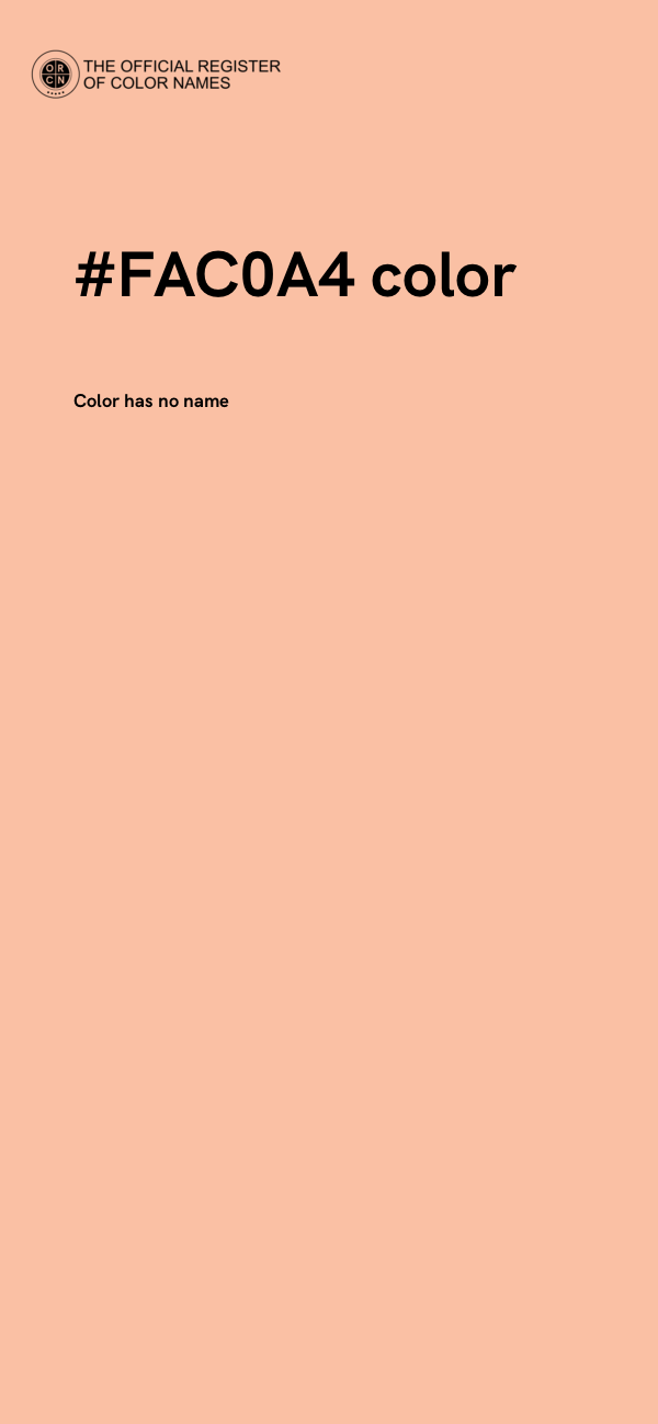 #FAC0A4 color image