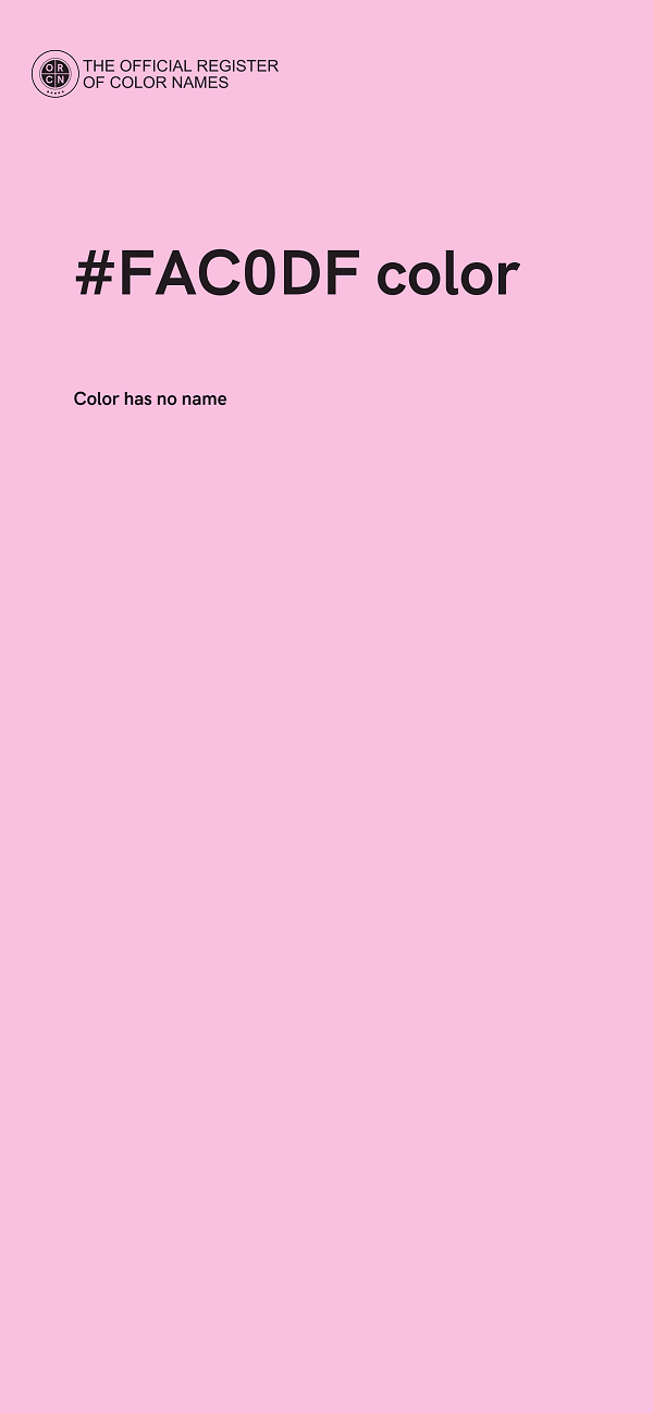 #FAC0DF color image