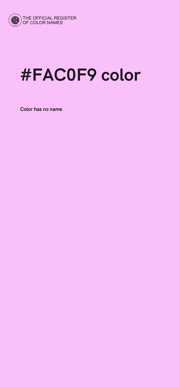 #FAC0F9 color image