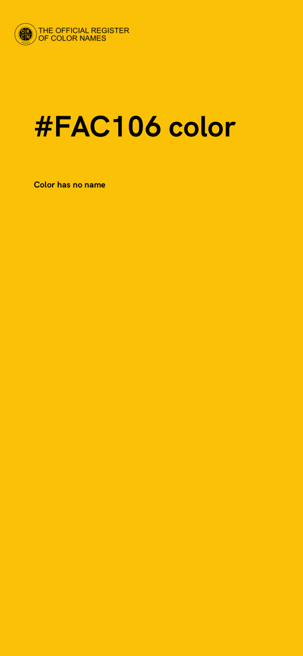 #FAC106 color image